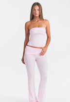 SKIMS TWO PIECE TUBE TOP AND FOLD-OVER  PANTS