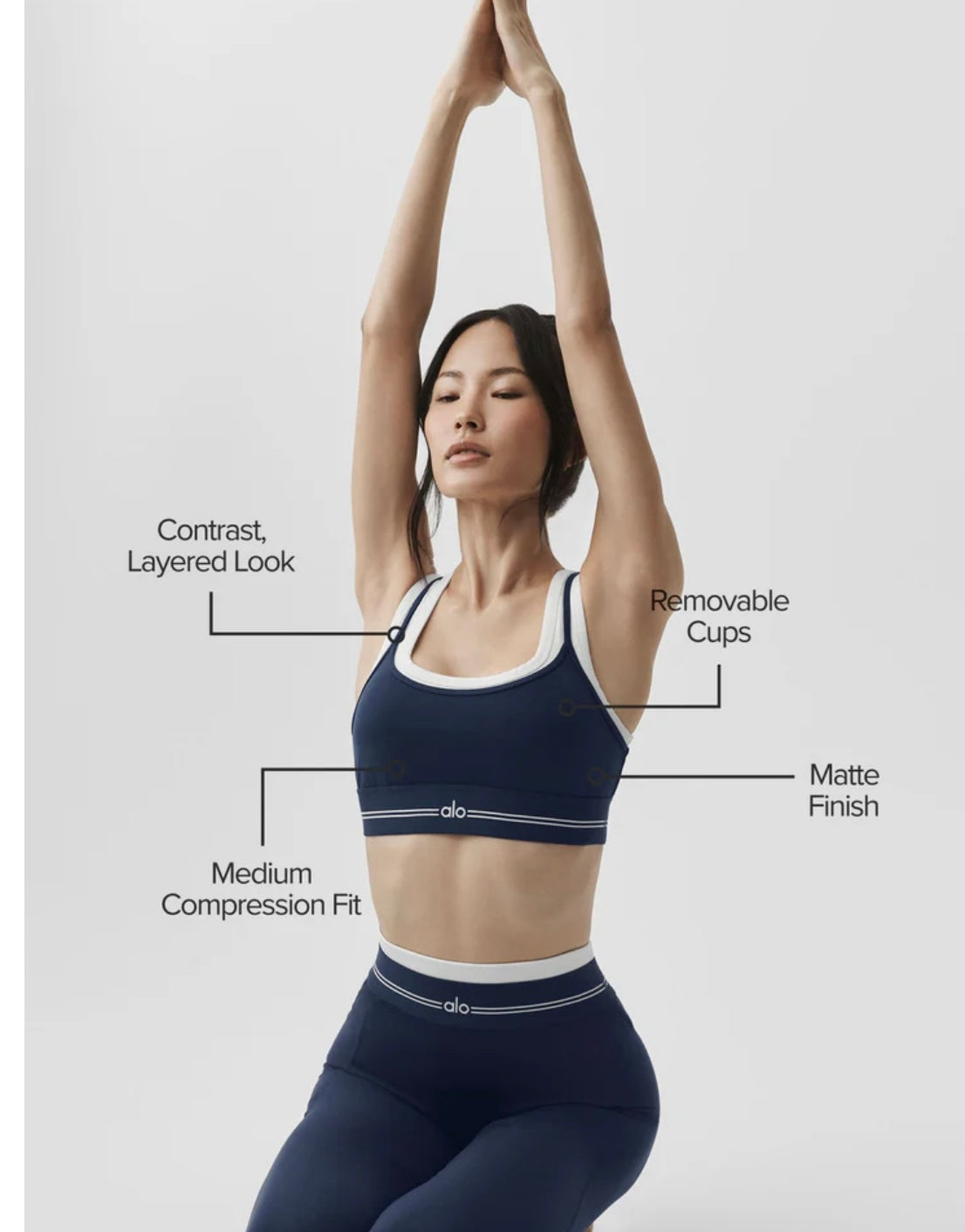 ALO AIR BRUSH BETTER TOGETHER TWO PIECE BRA AND LEGGINGS